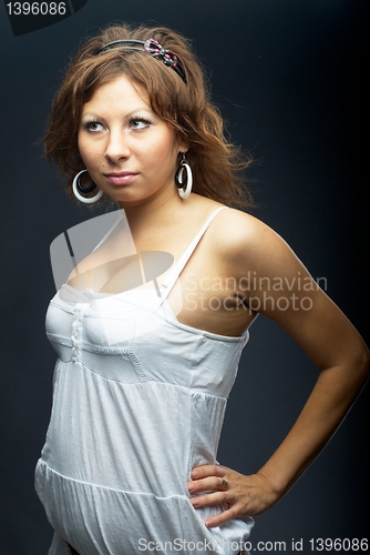 Image of Beautiful young red-haired woman