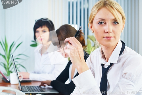 Image of Meeting of young business ladies