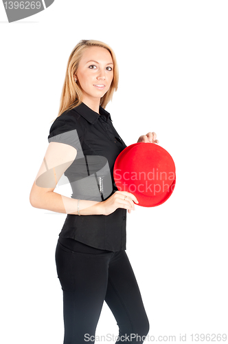 Image of portrait of a beautiful blonde woman