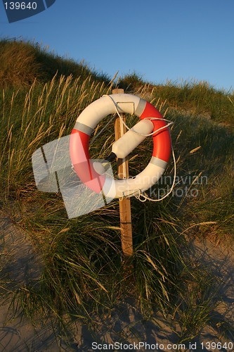 Image of Rescue buoy at a beach