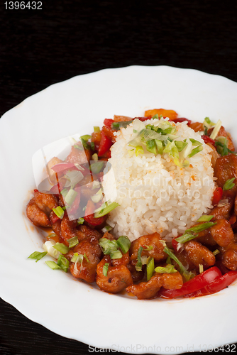 Image of Pork meat and japanese rice