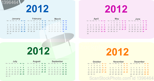 Image of 2012 year calendar