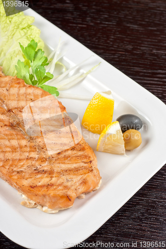 Image of Grilled salmon steak