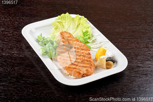 Image of Grilled salmon steak