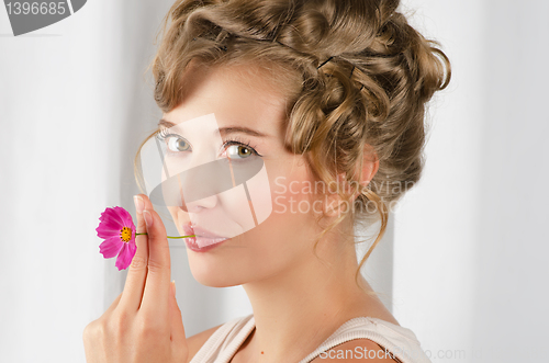 Image of beauty woman closeup portrait