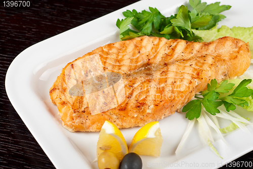 Image of Grilled salmon steak