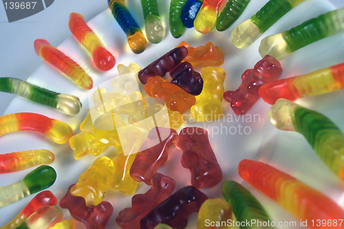 Image of gummy candy plate