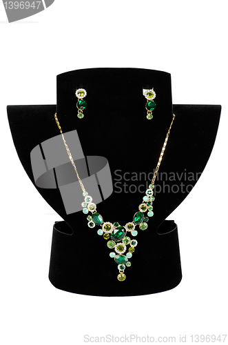 Image of necklace with pendants and earrings