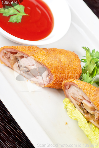 Image of rolls from pork meat
