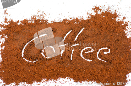 Image of milled coffee sign