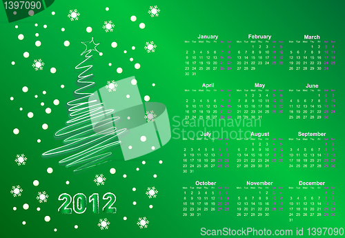 Image of calendar to a new 2012 year