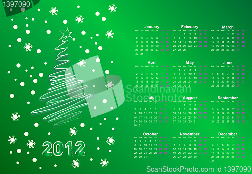 Image of calendar to a new 2012 year