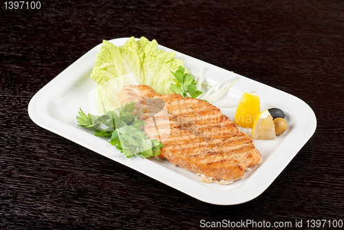 Image of Grilled salmon steak