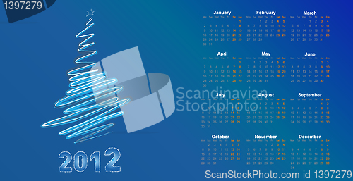 Image of calendar to a new 2012 year