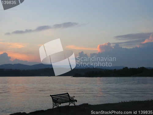 Image of Bench in the sunset