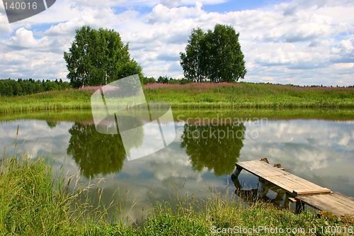 Image of at a pond
