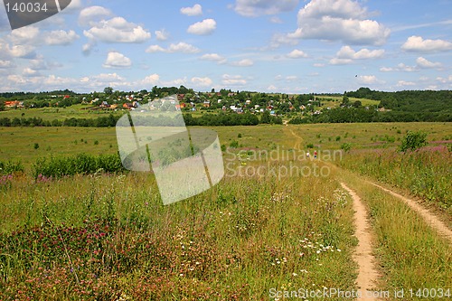 Image of path among meadow