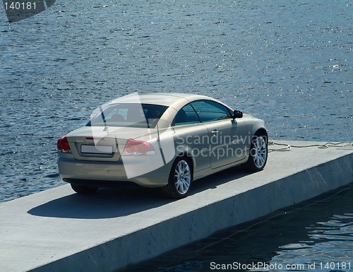 Image of Car parked on a pier