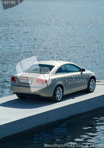 Image of Car parked on a floating pier