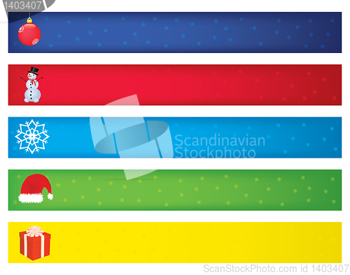 Image of christmas banners vector illustration