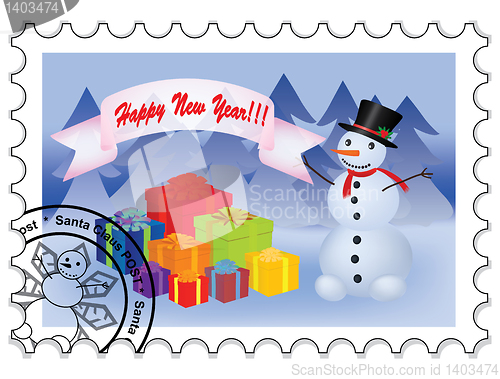 Image of Happy New Year stamp