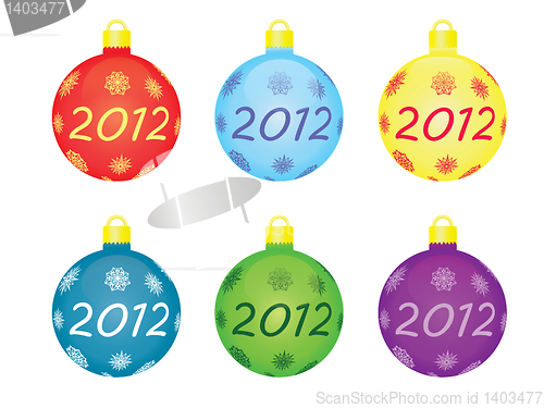 Image of christmas tree balls 2012