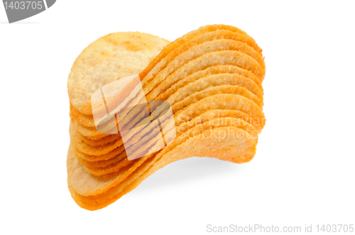 Image of Handful of potato chips