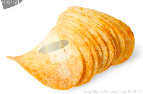 Image of Handful of potato chips