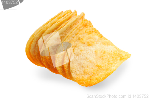 Image of Handful of potato chips