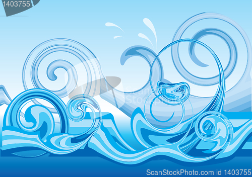 Image of Stylised wave design 