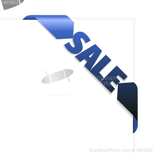 Image of Sale corner ribbon on a white paper