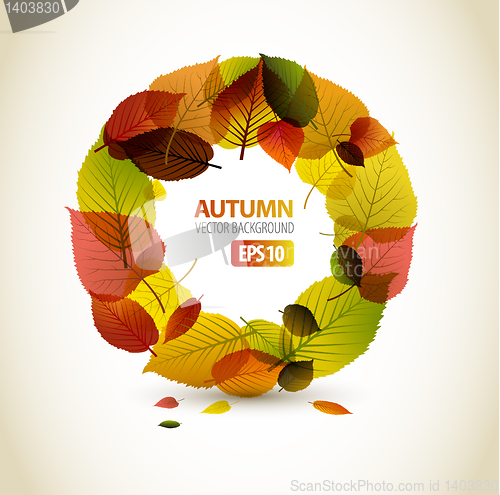 Image of Autumn abstract floral background 