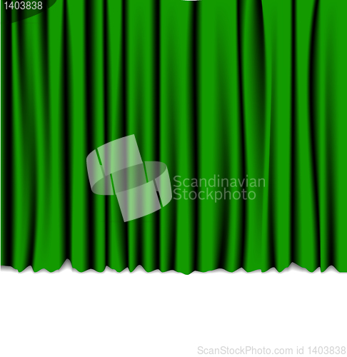 Image of Green curtain from the theater