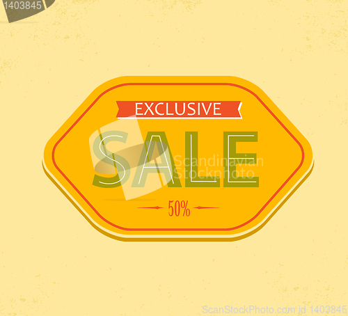 Image of Old retro vector vintage sale label