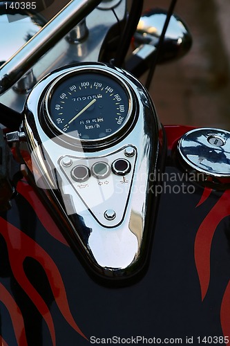 Image of Speedometer on a motorcycle