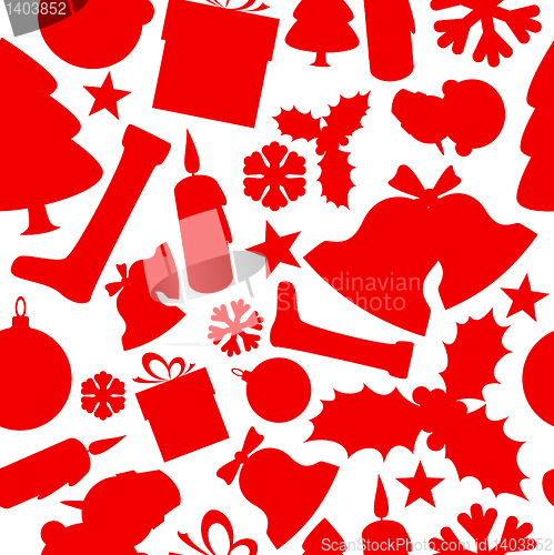 Image of Seamless vector christmas pattern