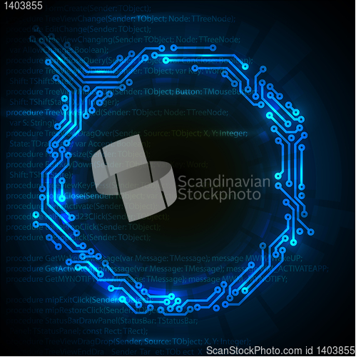 Image of Vector Abstract blue technical background 