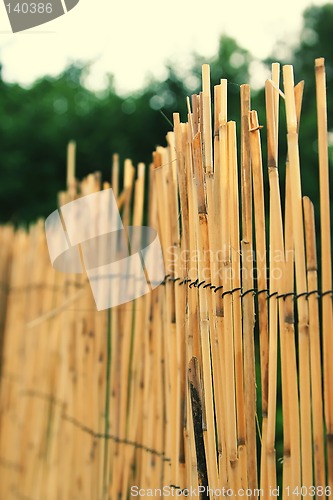 Image of Straw fence closeup shot