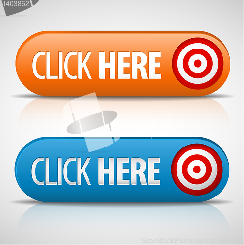 Image of Big blue and orange click here buttons