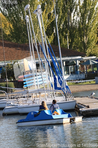 Image of Paddling on a Pedal Boat