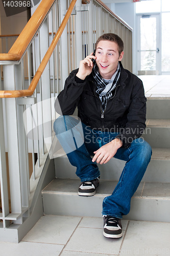 Image of Cool Guy Talks on His Cell Phone