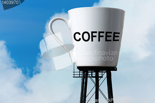Image of Gigantic Coffee Cup Tower
