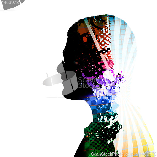 Image of Creatively Thinking Person Silhouette