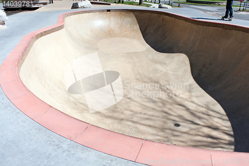 Image of Empty Skate Park Bowl Ramp