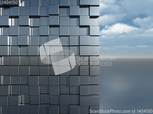 Image of cubes wall