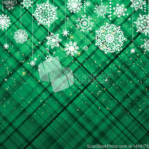 Image of Christmas background with snowflakes. EPS 8