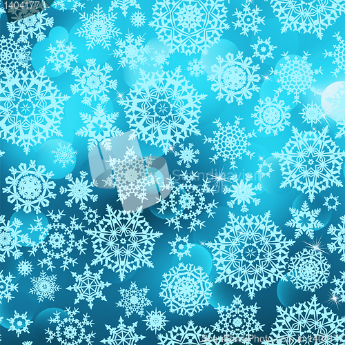 Image of Blue abstract christmas with snowflake. EPS 8
