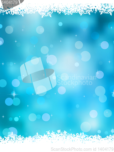 Image of Christmas background with snowflakes. EPS 8