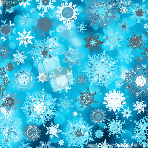 Image of Blue abstract christmas with snowflake. EPS 8