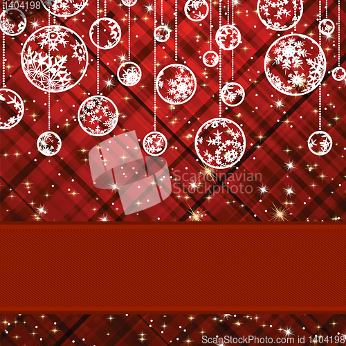 Image of Christmas background with baubles. EPS 8